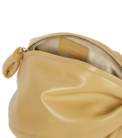 Shop Lemaire Purse Small Leather Clutch In 270 Dune