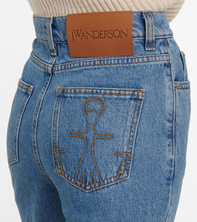 Shop Jw Anderson High-rise Bootcut Jeans In Blue