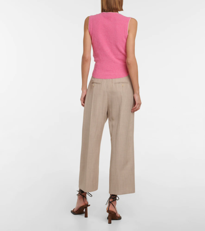 Shop Jacquemus Le Haut Noué Sweater Vest In Pink