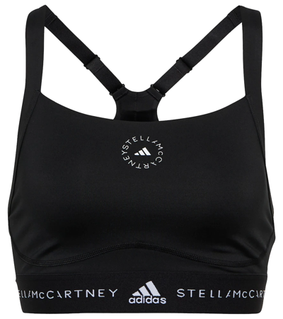 Shop Adidas By Stella Mccartney Truepurpose Medium Support Sports Bra In Black