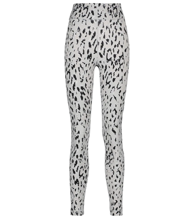 Adidas By Stella Mccartney + Net Sustain Leopard-print Recycled Stretch  Leggings In Grey | ModeSens