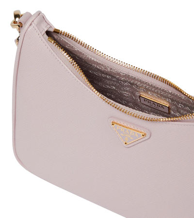 Prada Re-edition 2005 Small Leather Shoulder Bag In Alabastro 1