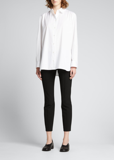 The Row Cotton Shirt With Button-down Design In Optic White