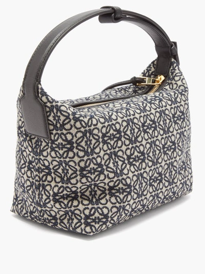 LOEWE 2021-22FW Small cubi anagram bag in jacquard and calfskin (A906K75X06)