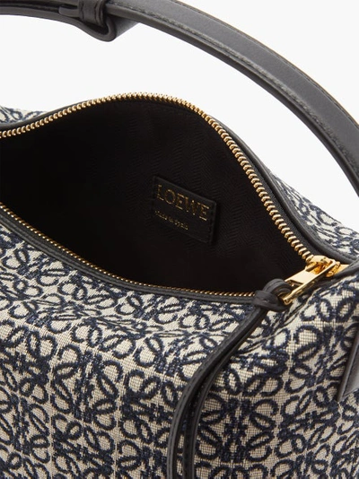 LOEWE 2021-22FW Small cubi anagram bag in jacquard and calfskin (A906K75X06)
