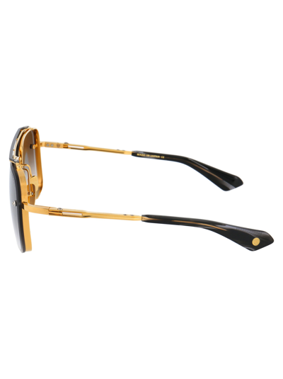 Shop Dita Sunglasses In Yellow Gold - Black Rhodium W/ Dark Grey To Clear - Ar