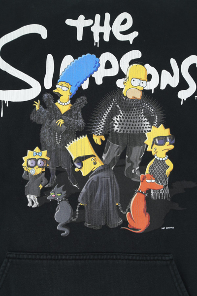 Shop Balenciaga Black Cotton The Simpsons Sweatshirt Nd  Uomo 2