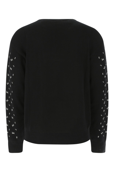 Shop Etro Embroidered Cotton Sweater Black  Uomo M