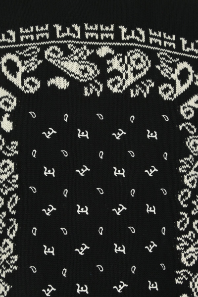 Shop Etro Embroidered Cotton Sweater Black  Uomo M
