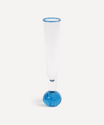 Shop Klevering Flute Vase In Blue