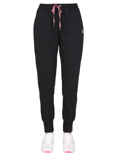 Shop Ps By Paul Smith "zebra" Jogging Trousers In Black