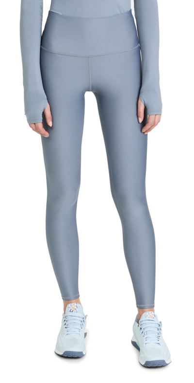 Shop Alo Yoga High Waist Airlift Leggings In Steel Blue