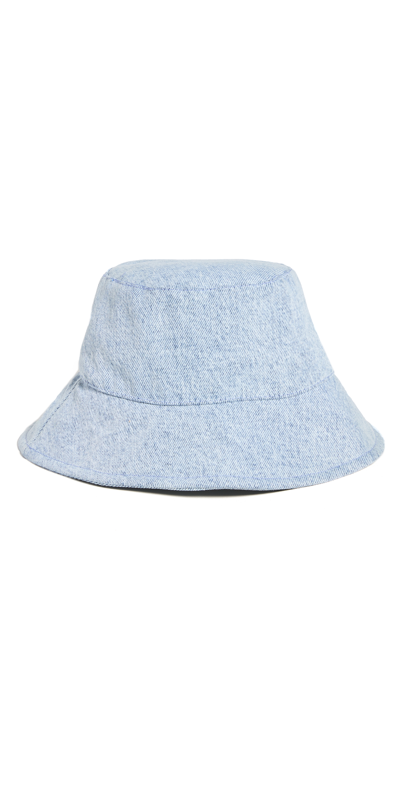 Shop Isabel Marant Loiena Bucket Hat In Light Blue