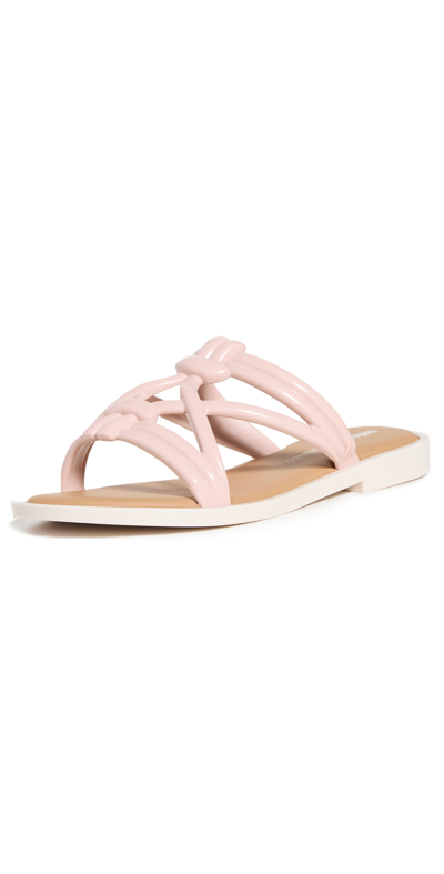 Shop Melissa Wave Sandals In Pink/beige