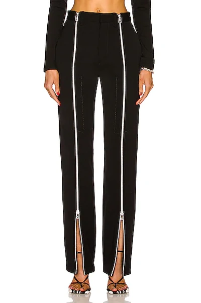 Shop Bottega Veneta Zip Up Trouser In Black