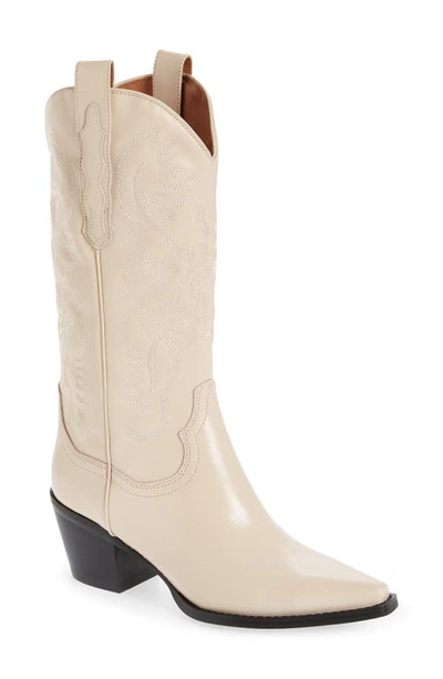Shop Jeffrey Campbell Dagget Western Boot In Natural Leather