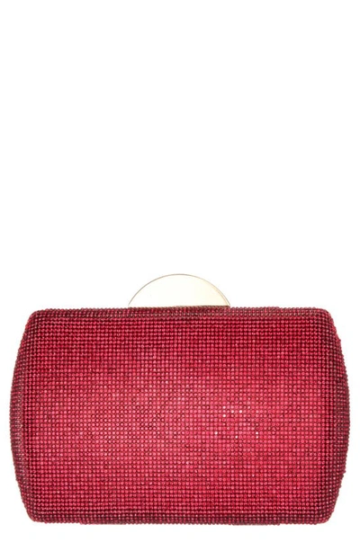 Shop Nina Pacey Crystal Minaudière In Siam Red