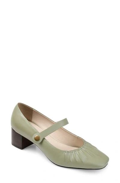 Shop Journee Signature Ellsy Mary Jane Pump In Green Leather
