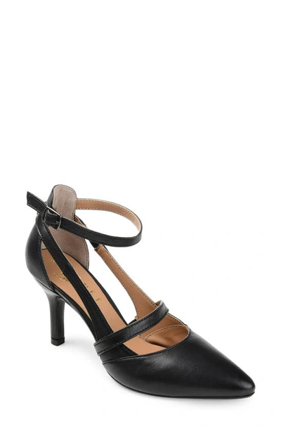 Shop Journee Signature Vallerie Pointed Toe Pump In Black Leather