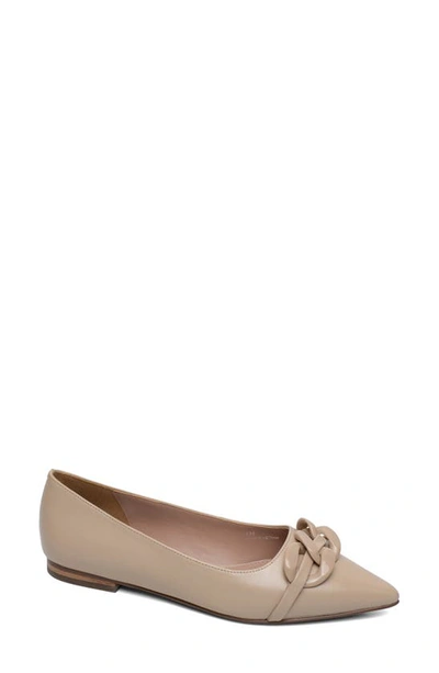 Shop Linea Paolo Nora Pointed Toe Flat In Nude