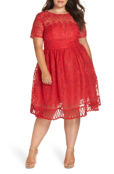 Shop Chi Chi London Crochet Dress In Red