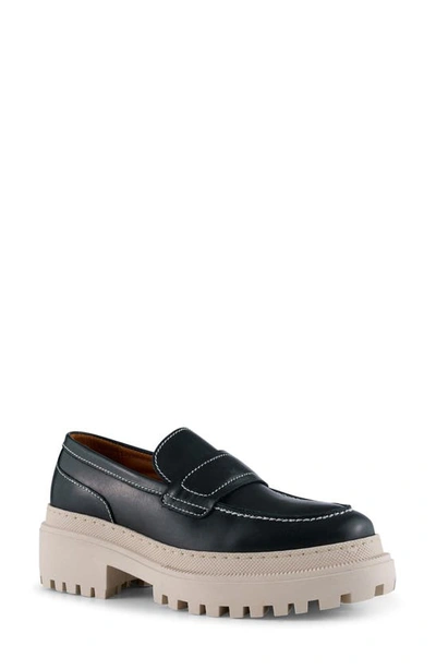 Shop Shoe The Bear Iona Saddle Loafer In Black