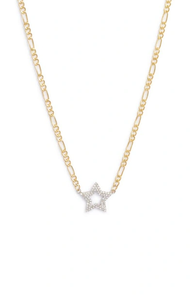 Shop Meira T Diamond Star Necklace In Yellow