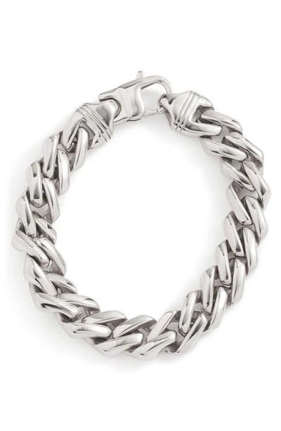 Shop Knotty Curb Chain Bracelet In Rhodium