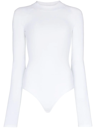 Shop Alix Nyc Core Carsen Long-sleeve Bodysuit In White