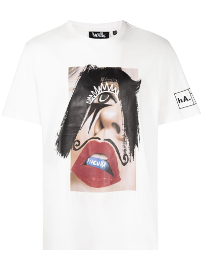 Shop Haculla Just One Bite Stretch-cotton T-shirt In White
