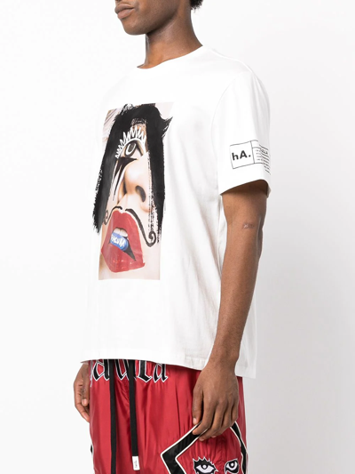 Shop Haculla Just One Bite Stretch-cotton T-shirt In White