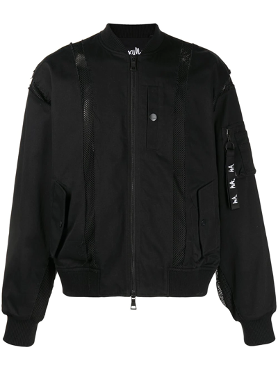Shop Haculla Mesh-panel Bomber Jacket In Black