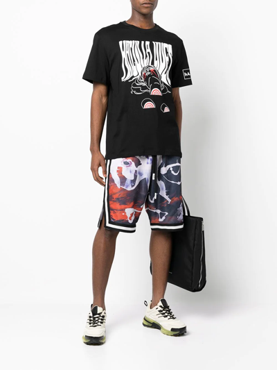 Haculla Bulls Eye Stretch-cotton T-shirt In Black