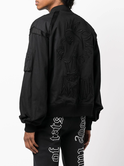 Shop Haculla Mesh-panel Bomber Jacket In Black