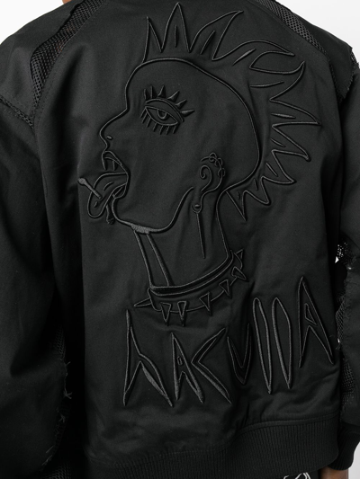 Haculla Mesh-panel Bomber Jacket In Black