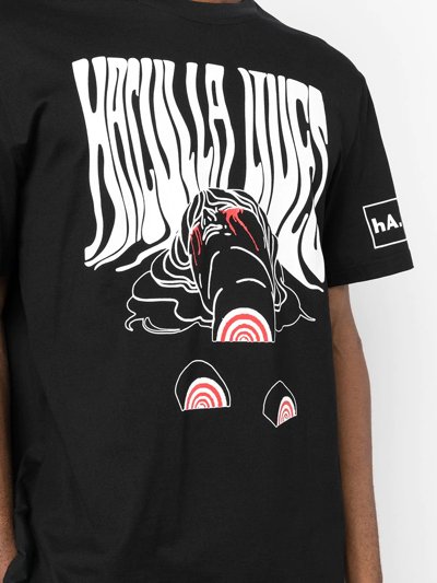 Haculla Bulls Eye Stretch-cotton T-shirt In Black