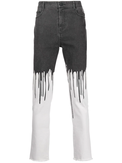 Dripping Slim-fit Skinny Stretch-denim Jeans In Off-white