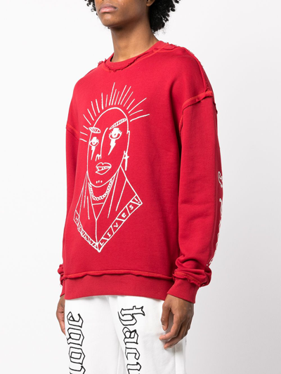 Shop Haculla Logo-print Jumper In Red