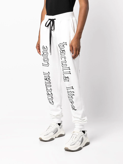 Shop Haculla Logo-print Track Pants In White