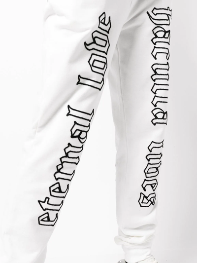 Shop Haculla Logo-print Track Pants In White