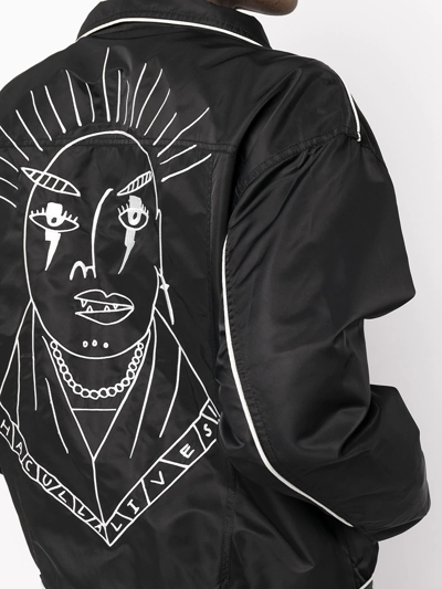 Shop Haculla Psychic Contrast-trimmed Jacket In Black