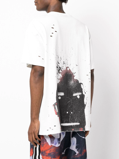 Haculla Blowing Up Graphic-print Cotton-jersey T-shirt In White