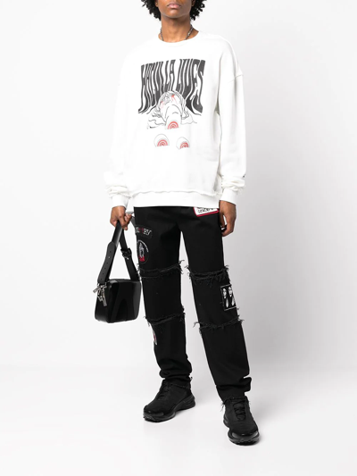 Shop Haculla Logo-print Jumper In White