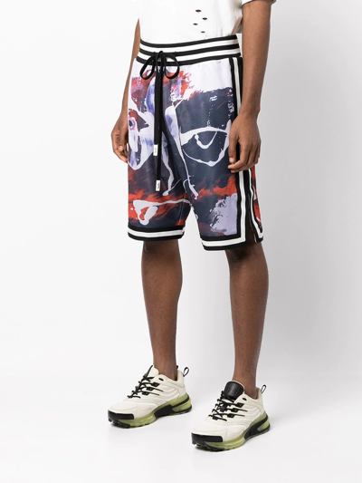 Haculla Painted Basketball Track Shorts In Multicolour
