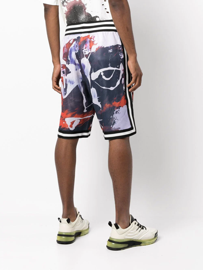 Shop Haculla Painted Basketball Track Shorts In Multicolour