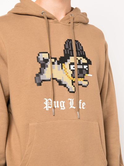 Mostly Heard Rarely Seen 8-bit Pug Life Pullover Hoodie In Brown