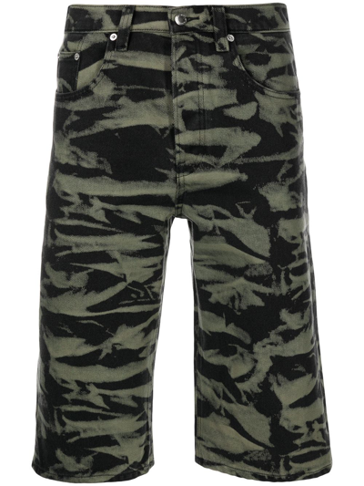 Shop Alexander Wang Camouflage Knee-length Shorts In Green