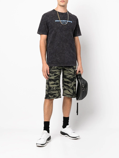 Shop Alexander Wang Camouflage Knee-length Shorts In Green