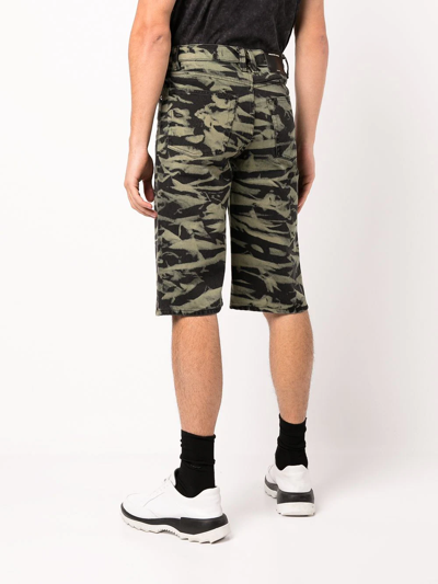 Shop Alexander Wang Camouflage Knee-length Shorts In Green