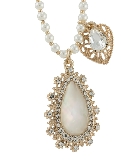 Shop Marchesa Notte Layered Pendant Necklace In Gold
